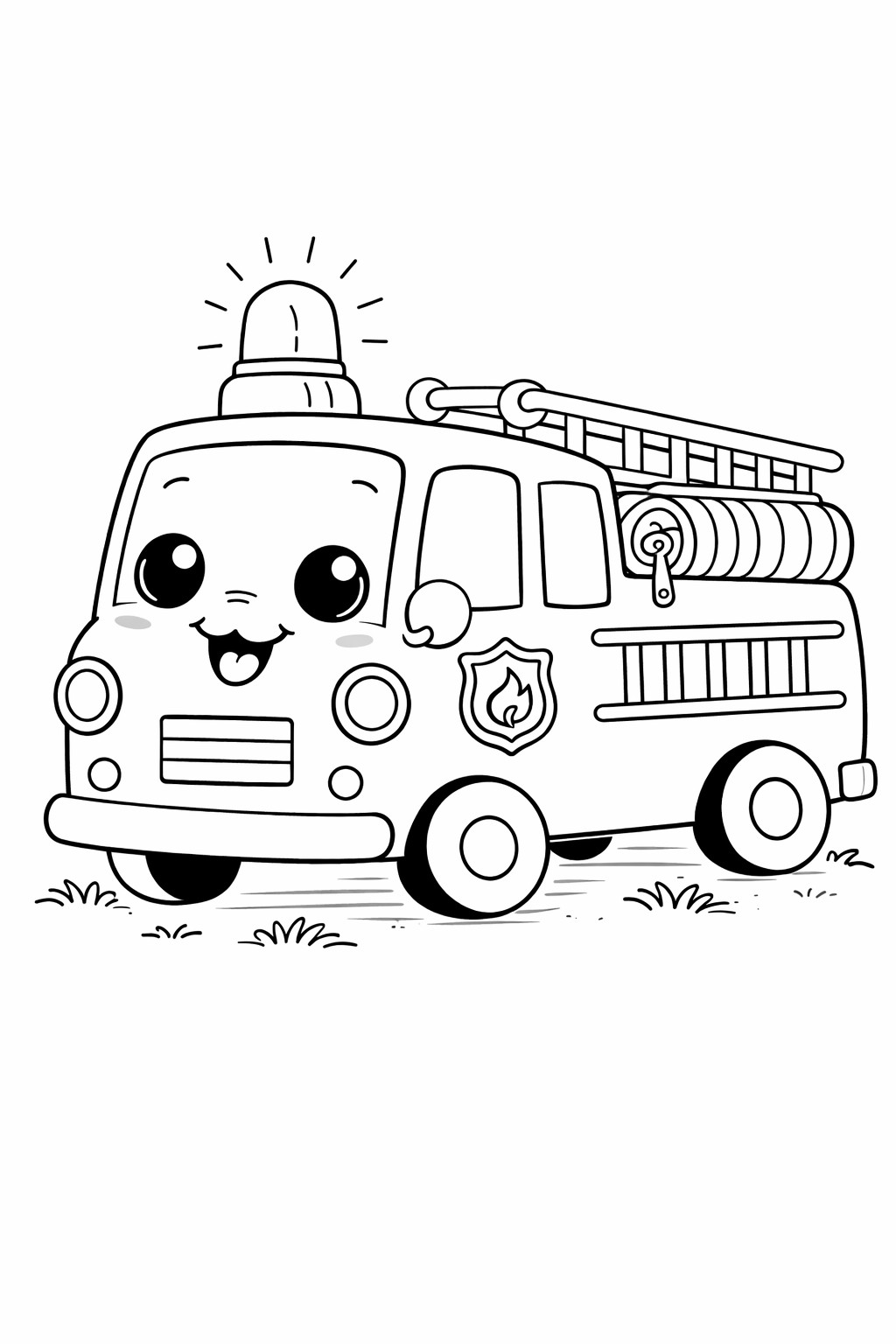 Veselé hasičské auto