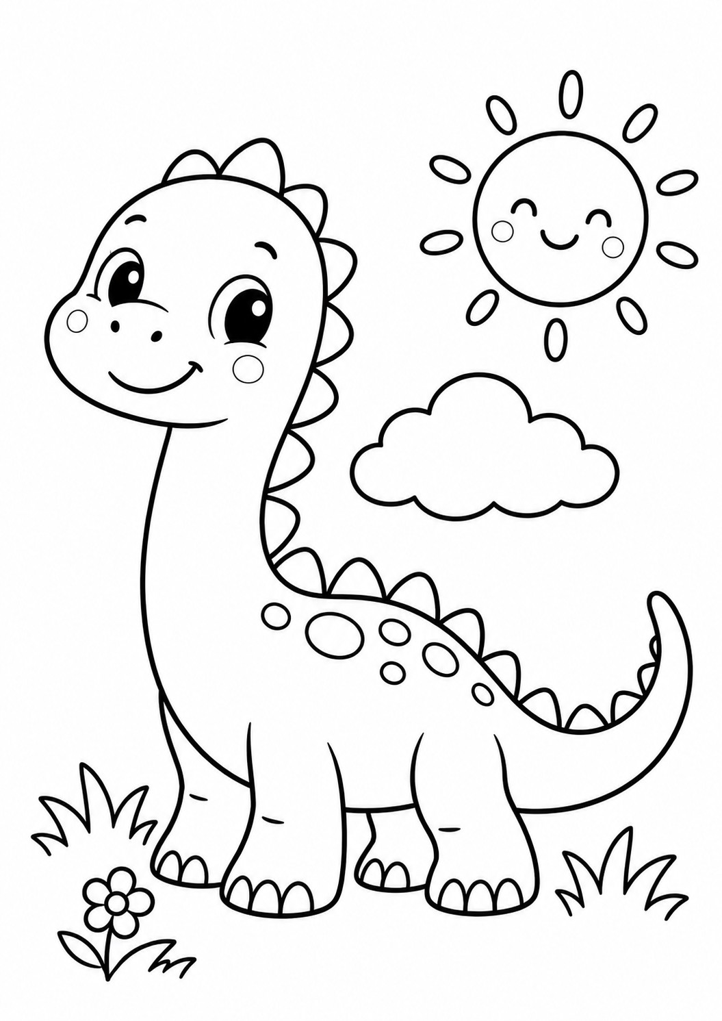 Dinosaurek a sluníčko