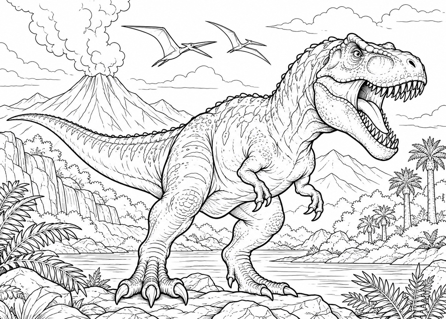 Tyranosaurus a pterodaktylové