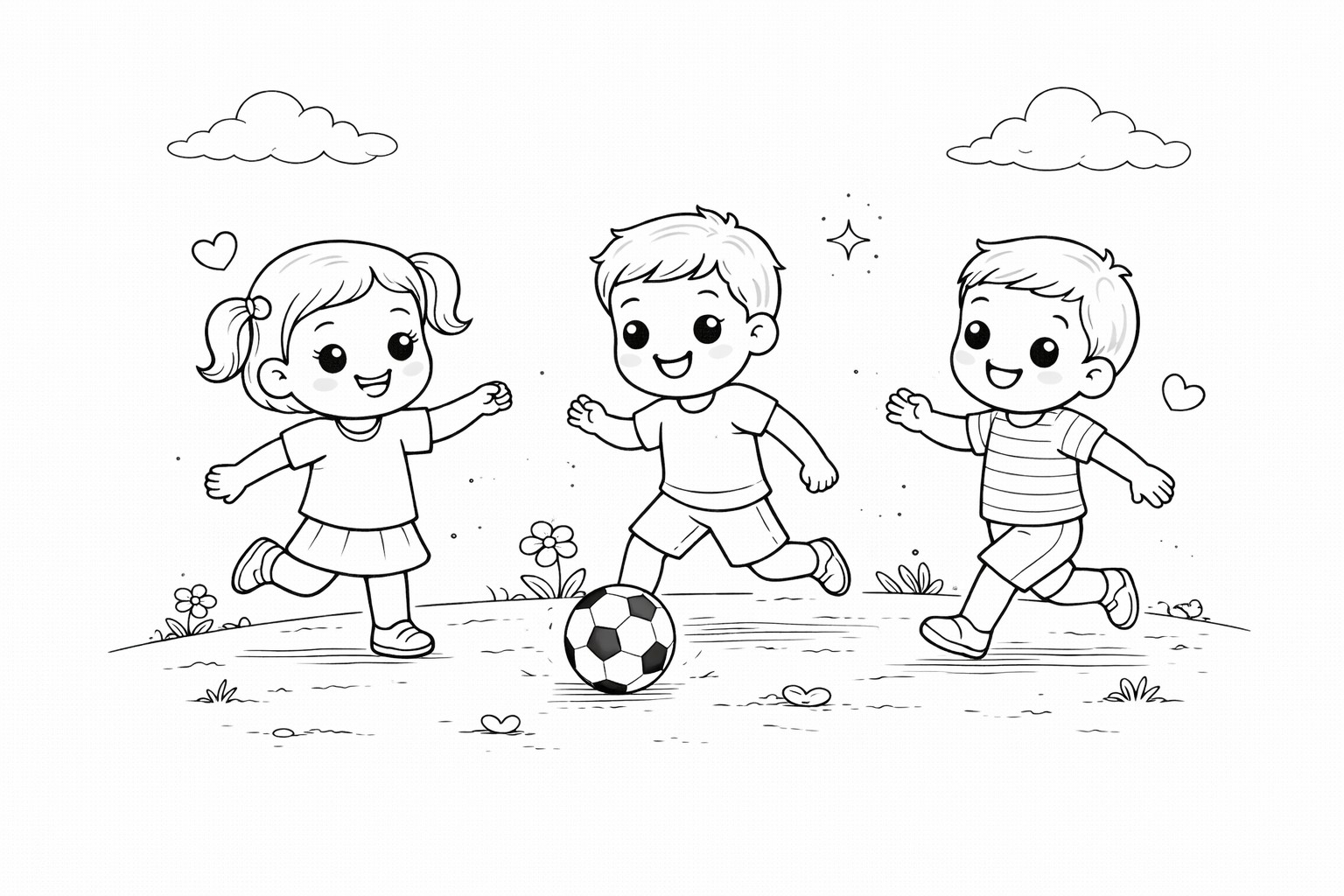 Děti hrají fotbal