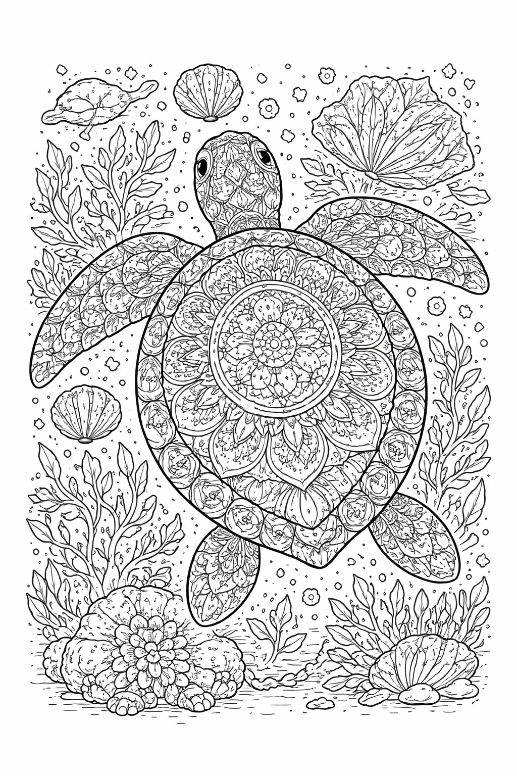 Mořská želva – mandala