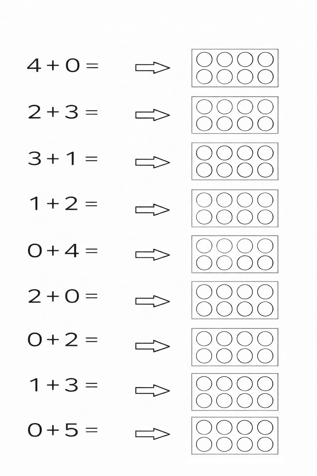 Sčítání do 5 – 4. list