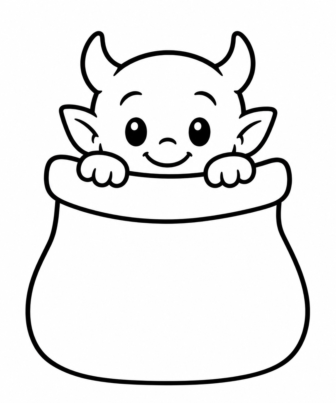 Čertík vykukující z pytle