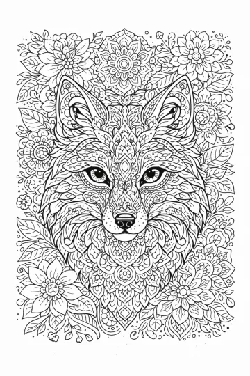 Liška z květin – mandala
