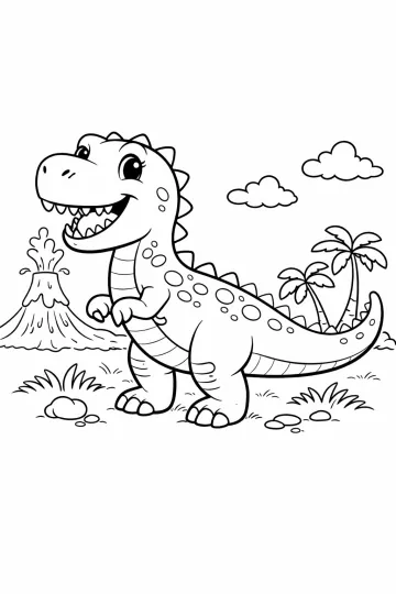 Tyranosaurus u sopky