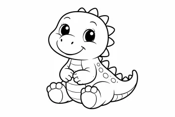 Sedící dino mládě